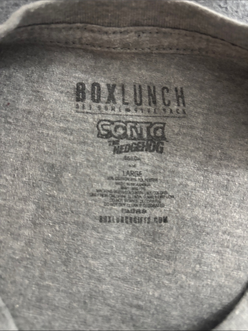 BoxLunch Sonic’s Chili Dogs Graphic T-Shirt Gray Men’s Large Sega Sonic - Picture 5 of 6